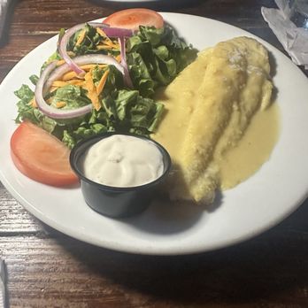 El Asador - Grouper in garlic sauce and salad - Seafood Near Me - Old San Juan, Puerto Rico El Asador - Grouper in garlic sauce and salad - Seafood Near Me - Old San Juan, Puerto Rico