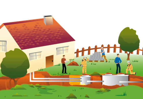 Slide of East Side Drain and Plumbing