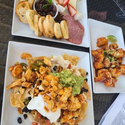 Roof Top Bistro & Bar - Cheese board, chicken nachos, cauliflower bites = all delicious!