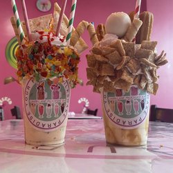 Candy Lane Milkshake Bar - Fruity Pebble Shake and Churro Delight Shake looked and tasted good!