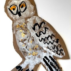Digital Monkey School - Painting Class. Adorable owls by students 4 and 6 years old.