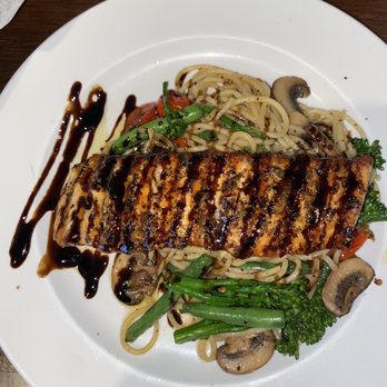 Mezza Luna - Roasted Salmon Piccata with spaghetti (I think ) Either way it was PHENOMENAL!!! - Italian Near Me - Smyrna, Georgia Mezza Luna - Roasted Salmon Piccata with spaghetti (I think ) Either way it was PHENOMENAL!!! - Italian Near Me - Smyrna, Georgia
