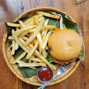 Meekong Kitchen - Monk Burger (Vegetarian) - Vietnamese Near Me - Seattle, Washington Meekong Kitchen - Monk Burger (Vegetarian) - Vietnamese Near Me - Seattle, Washington