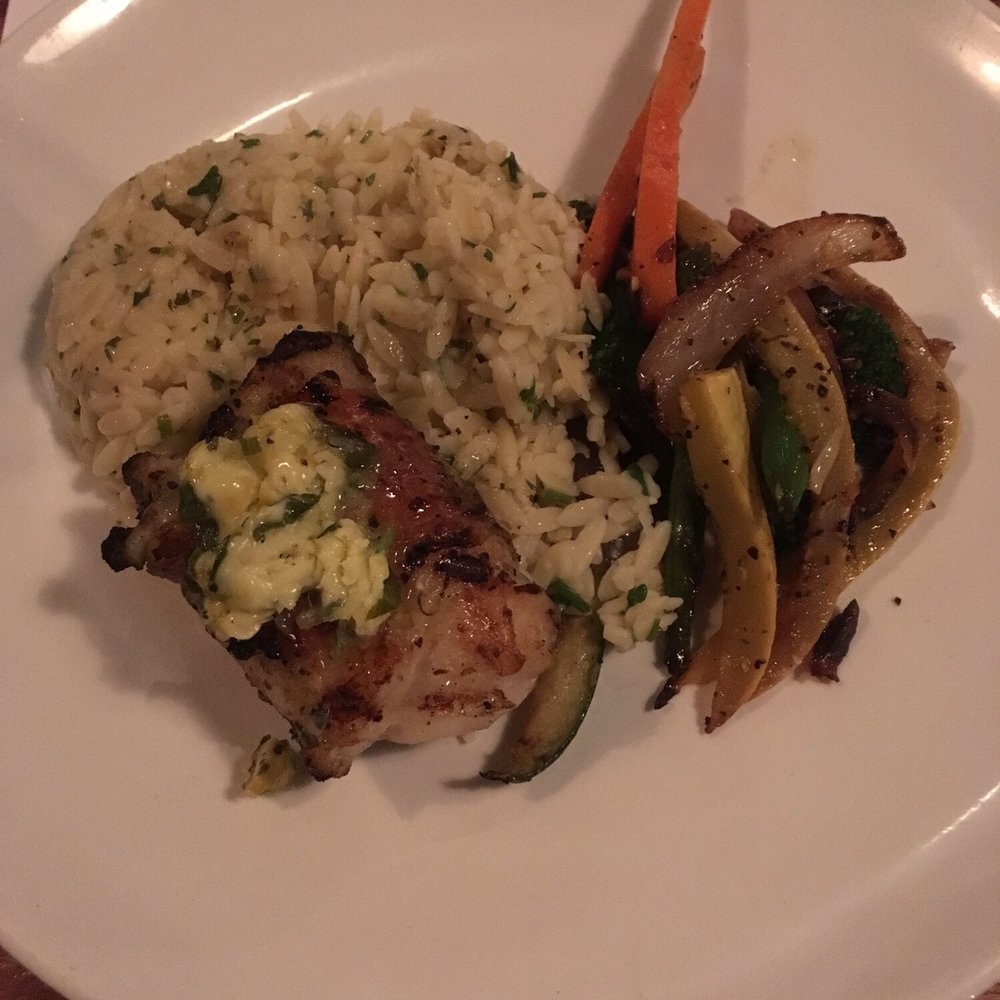 Ports Cafe - Monkfish special with lemon parsley orzo. - New American Near Me - Geneva, New York Ports Cafe - Monkfish special with lemon parsley orzo. - New American Near Me - Geneva, New York