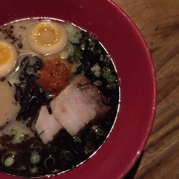 IPPUDO NY - Akamaru modern ramen with soft boiled egg - Ramen Near Me - New York, New York