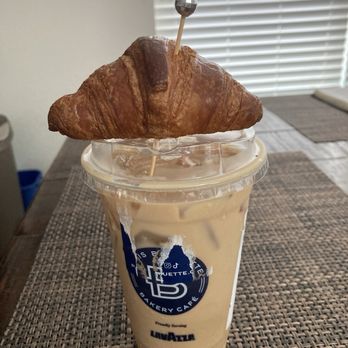 Paris Baguette - Mirrorball Iced Croissant Latte - Bakeries Near Me - Woodlands, Texas