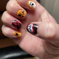 Terra Spa - Holiday art. Poly gel set's with shellac