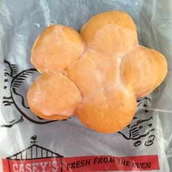 Casey's - Raised glazed donut, tasty and the flower shape was whimsical.