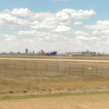 English Field House Restaurant - Southwest Jet starting down the runway for takeoff. - American Near Me - Amarillo, Texas