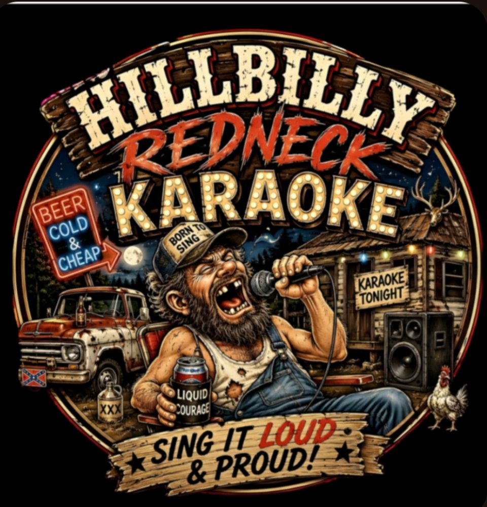 Hillbilly Redneck Karaoke Logo