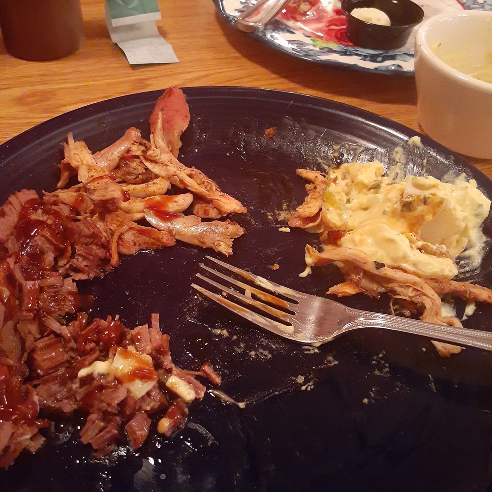 Phat Turtle BBQ - Sliced brisket, pulled chicken and potato salad w/ giant cornbread muffin too. - Barbeque Near Me - Phoenix, Arizona Phat Turtle BBQ - Sliced brisket, pulled chicken and potato salad w/ giant cornbread muffin too. - Barbeque Near Me - Phoenix, Arizona