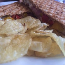 Cisco's Cafe - Roasted veg and mozzarella panini