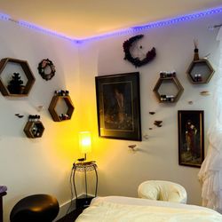 B Cate Massage Therapy - Cozy corner of my office is really coming together!