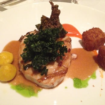 Le Papillon - Grilled Swordfishwith Soy-Verjus Reduction, Scallions and Risotto Croquettes - French Near Me - San Jose, California