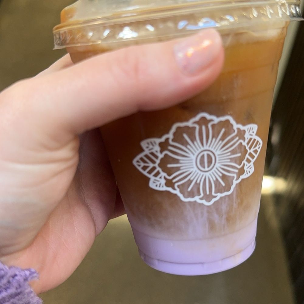Tala Coffee Roasters - Iced Americano with Almond Milk and Ube Syrup - Coffee Roasteries Near Me - Libertyville, Illinois Tala Coffee Roasters - Iced Americano with Almond Milk and Ube Syrup - Coffee Roasteries Near Me - Libertyville, Illinois