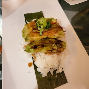 Abroad - 4 thin pieces of avocado over rice. $12  This dish needs to go back to the drawing board. - Cocktail Bars Near Me - Orleans, Massachusetts
