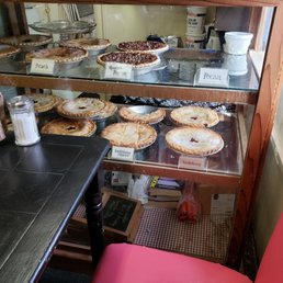 One of two pie cases One of two pie cases
