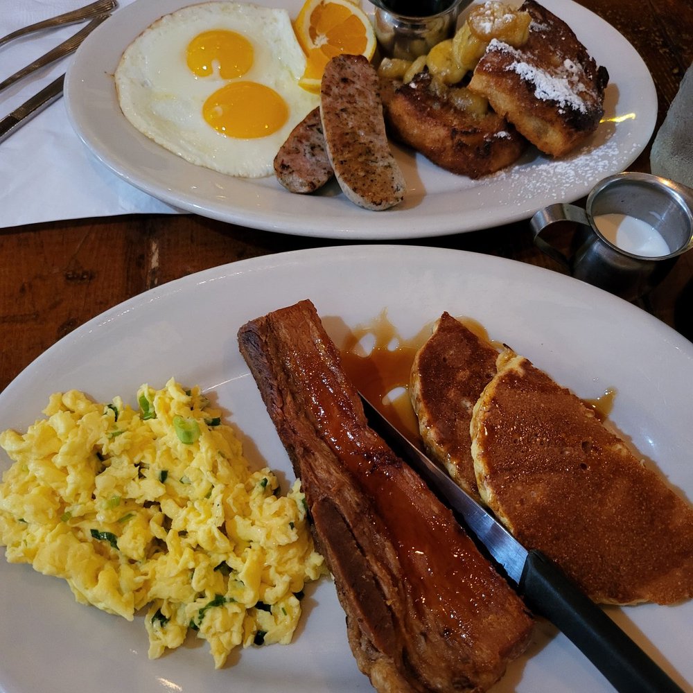 Americana - Maple glazed pork belly, Seattle slam with French toast - New American Near Me - Seattle, Washington