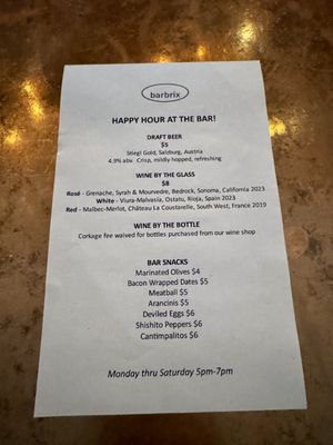Menu photo 3 Barbrix Los Angeles, CA