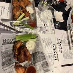 Slate Quarry Hotel - Wings, yum.