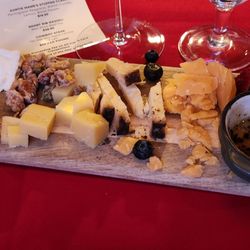 The owners bring in many local cheeses. Be sure to sample them.