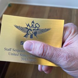 Popp's Trophies - It is plate that this company made for award.