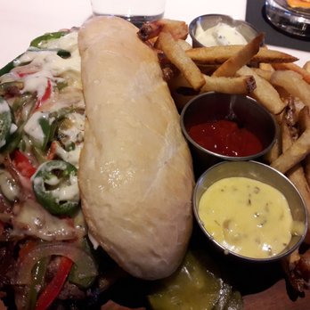 Baldamar - Prime Rib Sandwich with fries and 3 dipping sauces. - New American Near Me - Roseville, Minnesota
