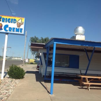 Frigid Creme - Outside the restaurant. The ordering window is there nearest the sign. - Ice Cream & Frozen Yogurt Near Me - Ness City, Kansas Frigid Creme - Outside the restaurant. The ordering window is there nearest the sign. - Ice Cream & Frozen Yogurt Near Me - Ness City, Kansas