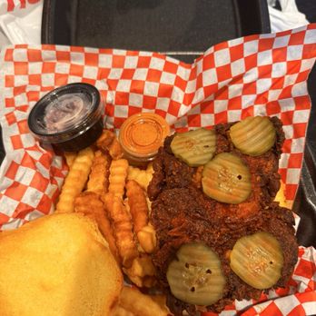 Guppys - Kashmiri Kick Chix Sammy & Crinkle Cut Fries. - Food Trucks Near Me - Austin, Texas