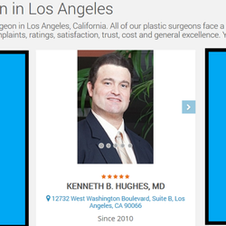 Kenneth Hughes, MD - Hughes Plastic Surgery - Dr. Kenneth Hughes Voted Best Plastic Surgeon in Los Angeles by Three Best Rated in 2018, 2019, and 2020