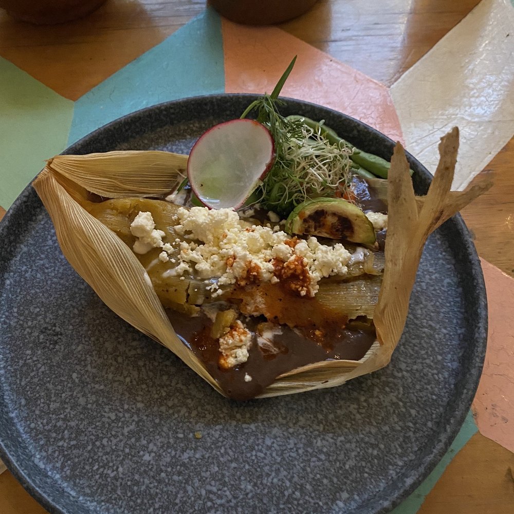 Casa Taviche - Tamal de flor de calabaza - Mexican Near Me - Oaxaca, OAX Casa Taviche - Tamal de flor de calabaza - Mexican Near Me - Oaxaca, OAX