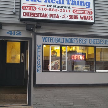 The Real Thing - Outside. - Sandwiches Near Me - Towson, Maryland