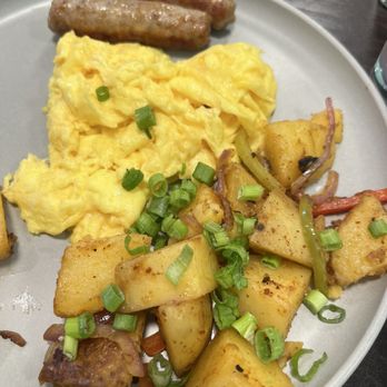The Pantry - The Pantry Combo: Scrambled eggs, chicken sausage, and potatoes - Breakfast & Brunch Near Me - Roseville, California The Pantry - The Pantry Combo: Scrambled eggs, chicken sausage, and potatoes - Breakfast & Brunch Near Me - Roseville, California