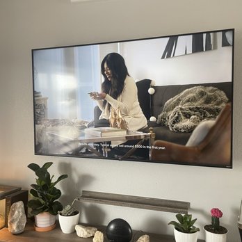 Dedicated Electric - Clean looking TV set-up with it's own TV outlet James installed for me. - Electricians Near Me - Lake Havasu City, Arizona