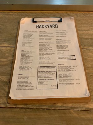 Menu photo 4 Backyard Rotterdam, ZH Menu photo 4 Backyard Rotterdam, ZH