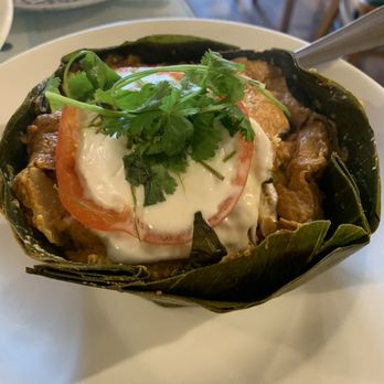 Marnee Thai - Fish cooked in lotus leaf - Thai Near Me - San Francisco, California Marnee Thai - Fish cooked in lotus leaf - Thai Near Me - San Francisco, California