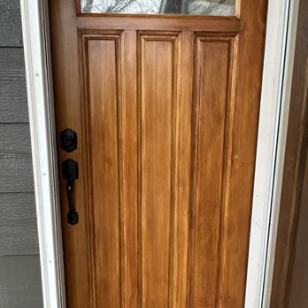 Orus Painting Solutions - Door Stain - Painters Near Me