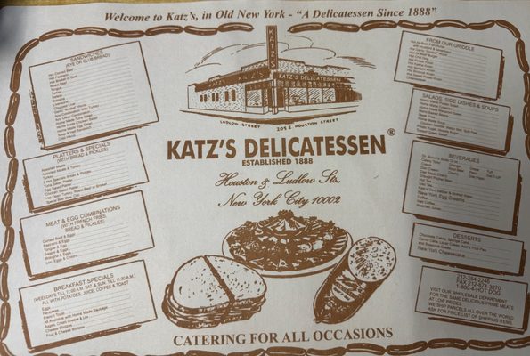 Menu photo 4 Katz's Delicatessen New York, NY