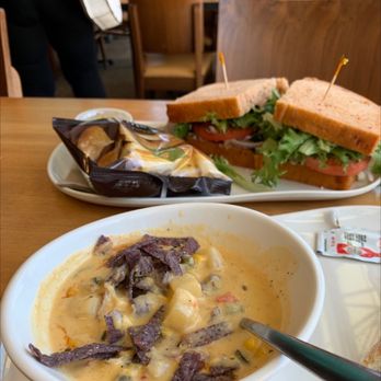 Panera Bread - Corn soup and Mediterranean sandwich - Salad Near Me - Shrewsbury, Pennsylvania Panera Bread - Corn soup and Mediterranean sandwich - Salad Near Me - Shrewsbury, Pennsylvania