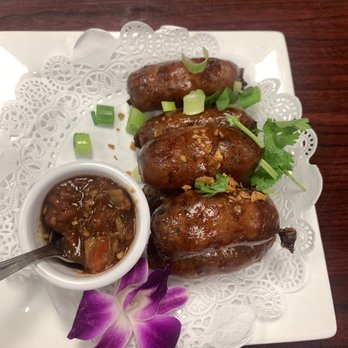 Laos Thai Kitchen - Thai style sausage with sticky rice - Thai Near Me - Lowell, Massachusetts Laos Thai Kitchen - Thai style sausage with sticky rice - Thai Near Me - Lowell, Massachusetts
