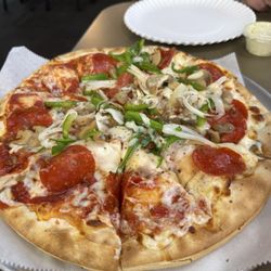 Vince's Pizza - Raw pizza dough in the middle
