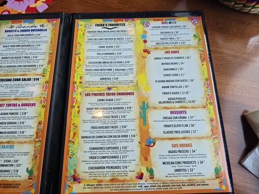 Menu photo 1 Frida Taqueria & Cantina Clayton, GA