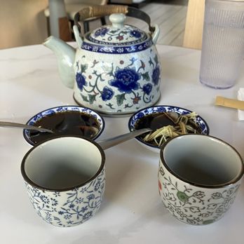 Bai Wei - Tea cups and dipping sauce - Szechuan Near Me - Philadelphia, Pennsylvania Bai Wei - Tea cups and dipping sauce - Szechuan Near Me - Philadelphia, Pennsylvania