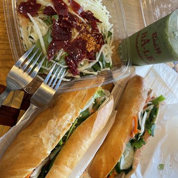 Ba Le Dorchester - Cold Cut, Pennywort Smoothie, and Papaya Salad - Vietnamese Near Me - Boston, Massachusetts