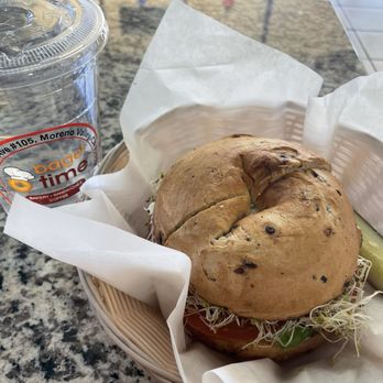 Bagel Time - Blueberry Heavenly Veggie - Coffee & Tea Near Me - Moreno Valley, California Bagel Time - Blueberry Heavenly Veggie - Coffee & Tea Near Me - Moreno Valley, California