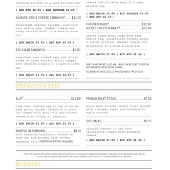 Eggslut - Menu - Breakfast & Brunch Near Me - Las Vegas, Nevada Eggslut - Menu - Breakfast & Brunch Near Me - Las Vegas, Nevada
