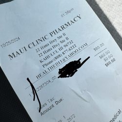 Maui Clinic Pharmacy - They charge a $60 minimum for filling or compounding base prescription fee seems arbitrary