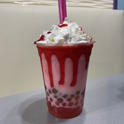 The Mix - This is their new Strawberry Boba Milkshake. So refreshing