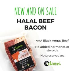 Adams premium beef bacon free of all the junk.