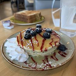 The Jagged Fork - Dearborn Heights - Blueberry lemon curd pancakes
